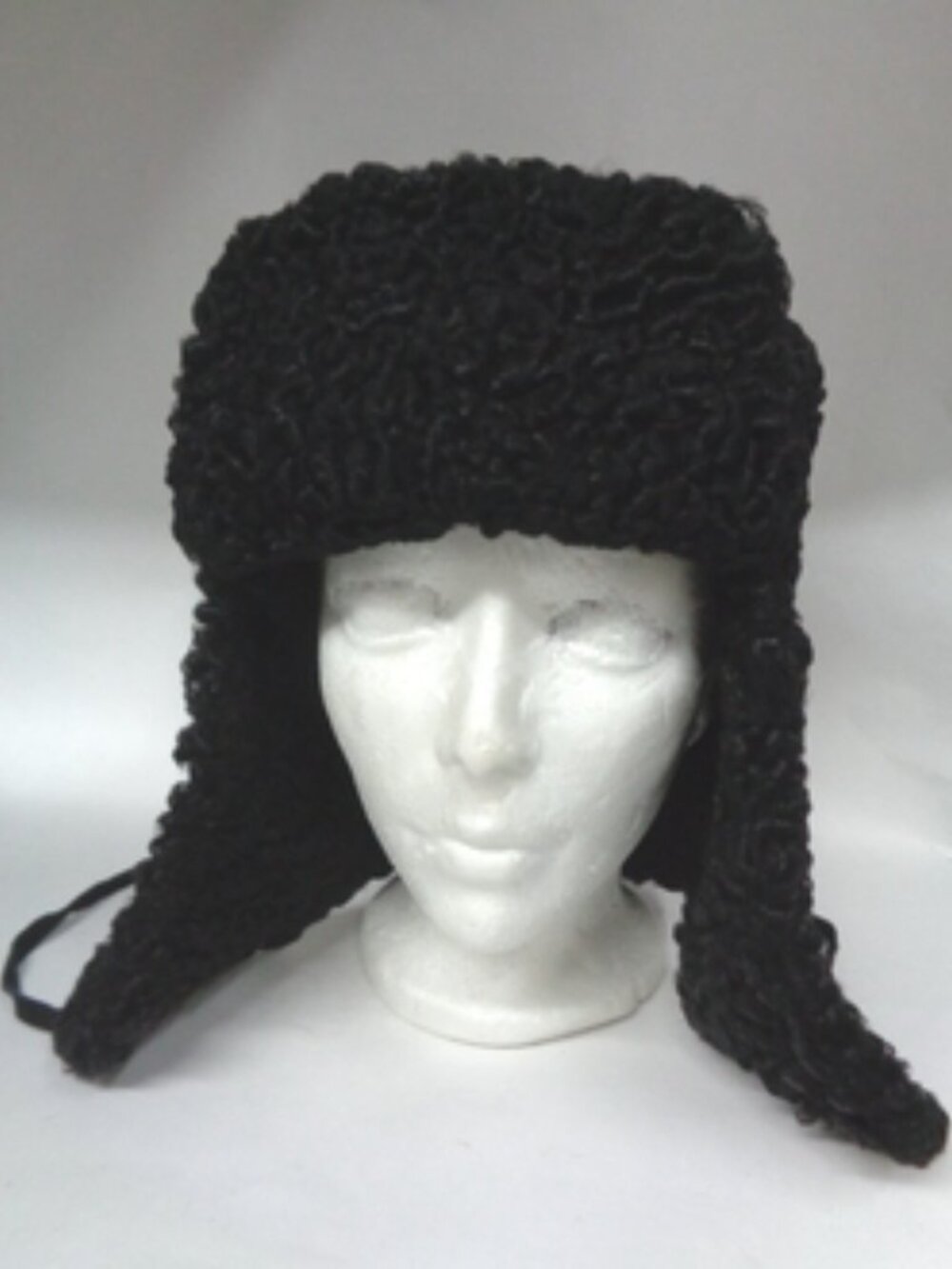 REFURBISHED NEW BLACK ASTRAKHAN LAMB FUR RUSSIAN STYLE HAT MEN MAN SIZE ALL